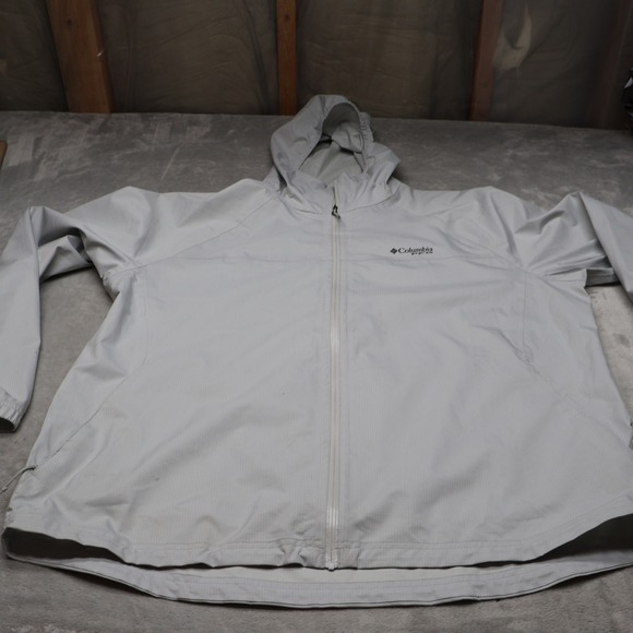 Columbia Other - Columbia PFG Jacket Mens XL White Tamiami Hurricane Rain Full Zip Light Outdoor